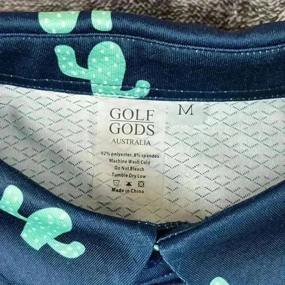 Golf Gods Australia Saguaro Cactus Cool Tech Polo Men's M Performance Golf - Picture 3 of 9